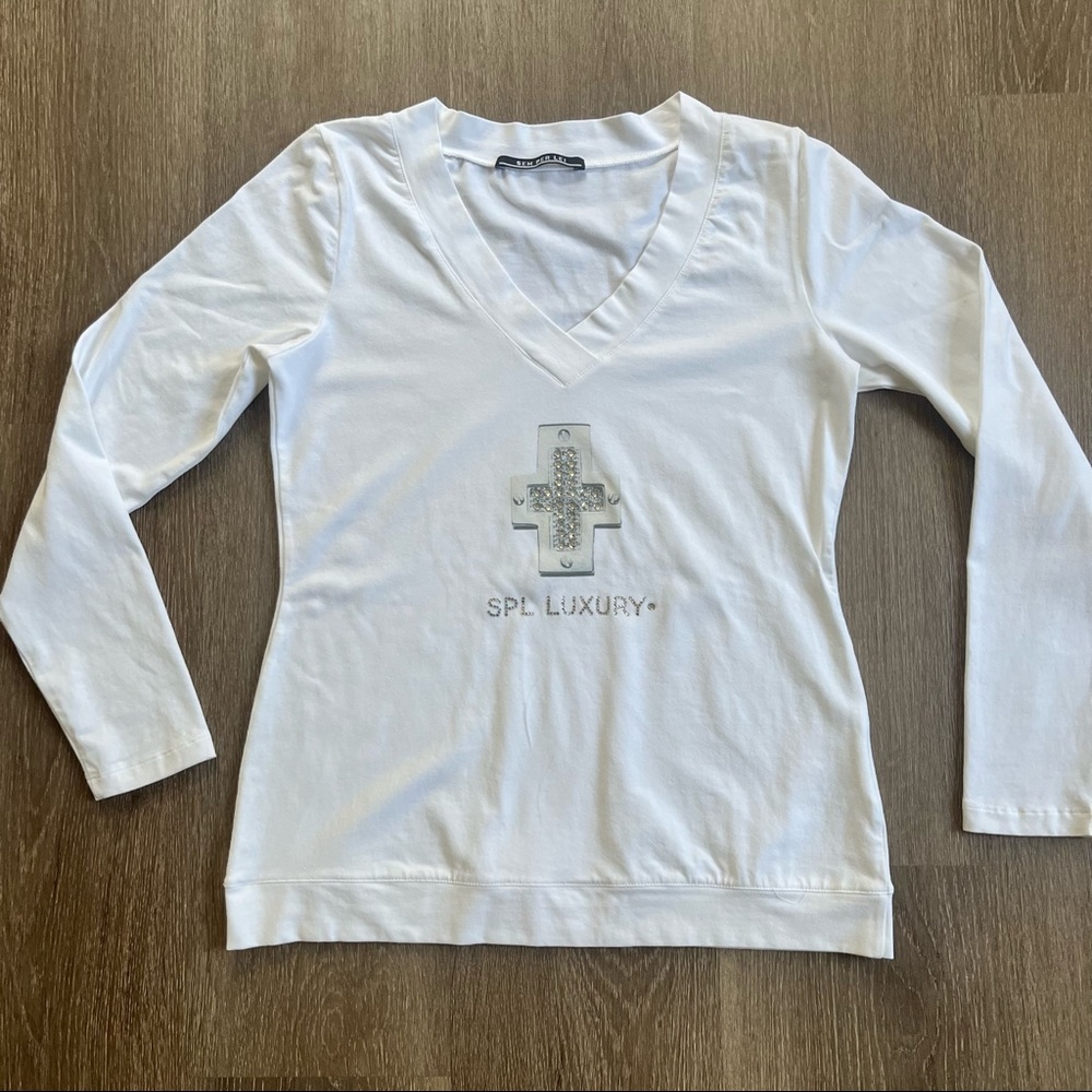 Sem Per Lei SPL V-neck Long Sleeve T-shirt